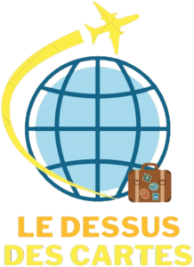 Logo du site Dessusdescartes-ddc.com- version flèche jaune