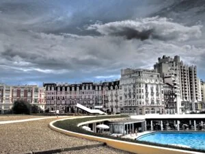 terrasse de l'hôtel du Palais à Biarritz